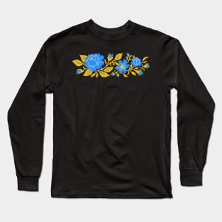 Realistic Cross-Stitch Embroideried Composition Long Sleeve T-Shirt